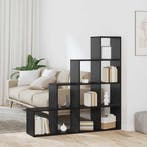 vidaXL Roomdivider Boekenkast Zwart Eiken 131,5 x 29 x 131,5, Huis en Inrichting, Verzenden, Nieuw