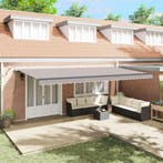 vidaXL Zonneschermstof met Lichtgrijs 600 × 350 cm Polyester, Tuin en Terras, Zonneschermen, Verzenden, Nieuw