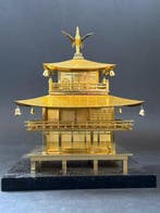 Vintage Japanse Gouden Paviljoen (Kinkaku-ji) okimono -