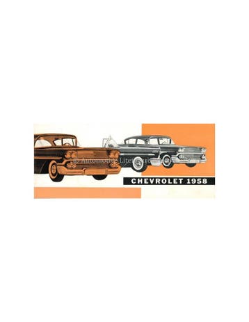 1958 CHEVROLET PROGRAMMA BROCHURE NEDERLANDS, Ophalen of Verzenden