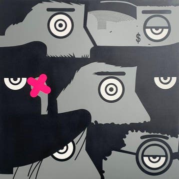 IABO - I want to be an artist - Black, Grey and magenta
