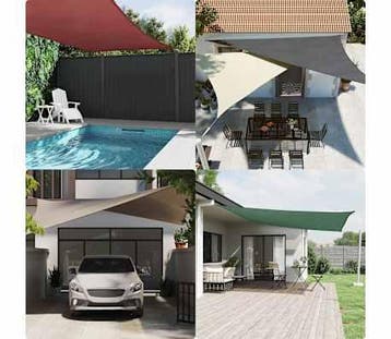 Zonnezeil 5x5m Taupe | 34% korting | Retour deal, Verzenden, Overige typen
