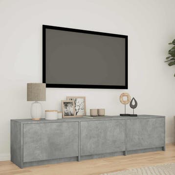vidaXL TV-kast met LED 165x34x40 cm Beton Grijs, Verzenden, Nieuw