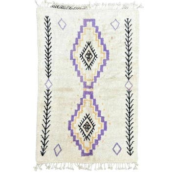 Moroccan Beni ourain Rug 175x290 cm - Berber Wool Carpet -
