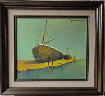 Leo Jordaens (1944-2000) - Boten op het droge