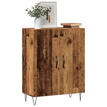 vidaXL Dressoir 69,5x34x90 cm bewerkt hout oud houtkleurig, Verzenden
