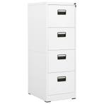 vidaXL Archiefkast 46x62x133 cm staal wit, Verzenden, Nieuw