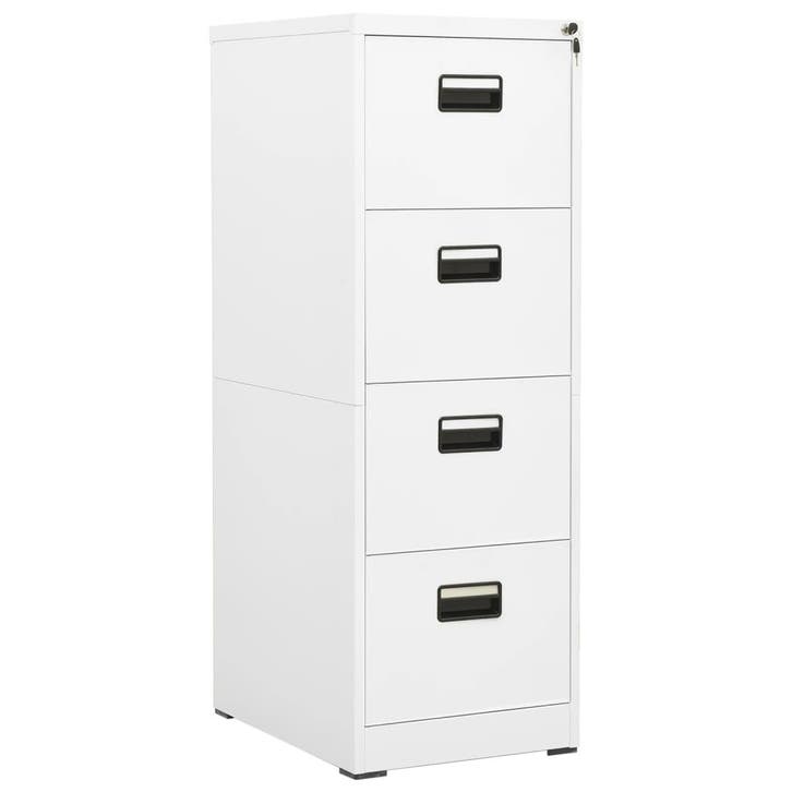 vidaXL Archiefkast 46x62x133 cm staal wit, Huis en Inrichting, Kasten | Overige, Nieuw, Verzenden