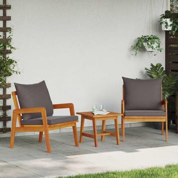 vidaXL Bistroset 3 st Bruin Massief Acacia Hout, Verzenden, Nieuw