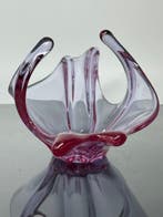 Centre de table - Cristal - Coupe rose, Antiquités & Art