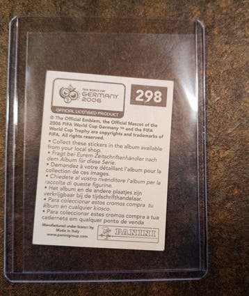2006 Panini World Cup Stickers Cristiano Ronaldo 298 Sticker, Verzamelen, Nieuw
