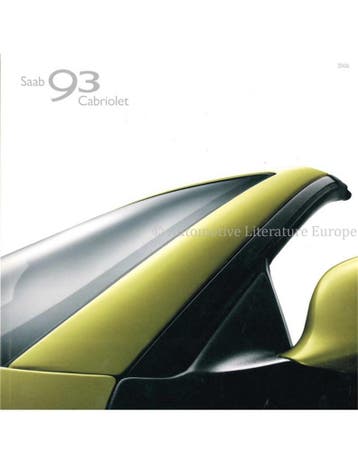 2006 SAAB 9-3 CABRIOLET BROCHURE DUITS, Nieuw