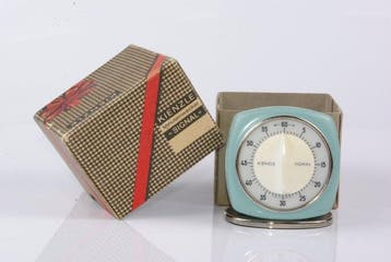 Klok - Kienzle - Mid-century modern Staal, Plastic, Chroom -, Antiek en Kunst