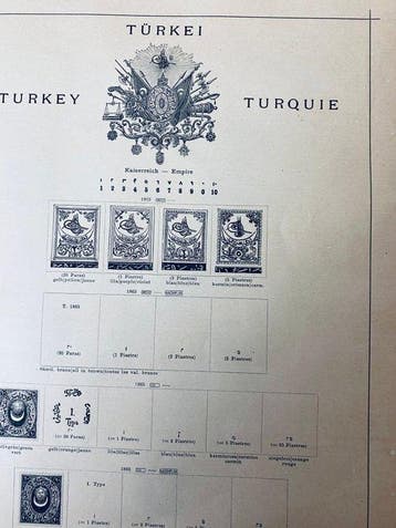 Turkije - Collecties Turkije op Oude Albumbladen, Gestempeld