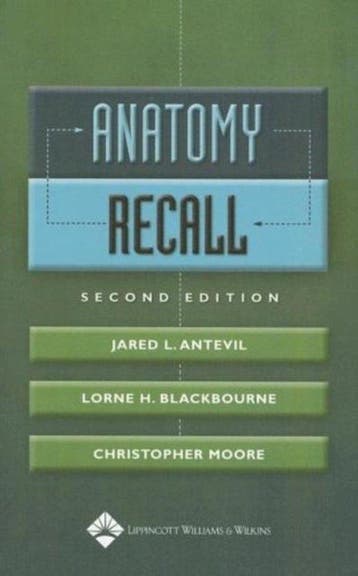 Anatomy Recall 9780781798853 Jared Antevil, Verzenden, Gelezen, Jared Antevil