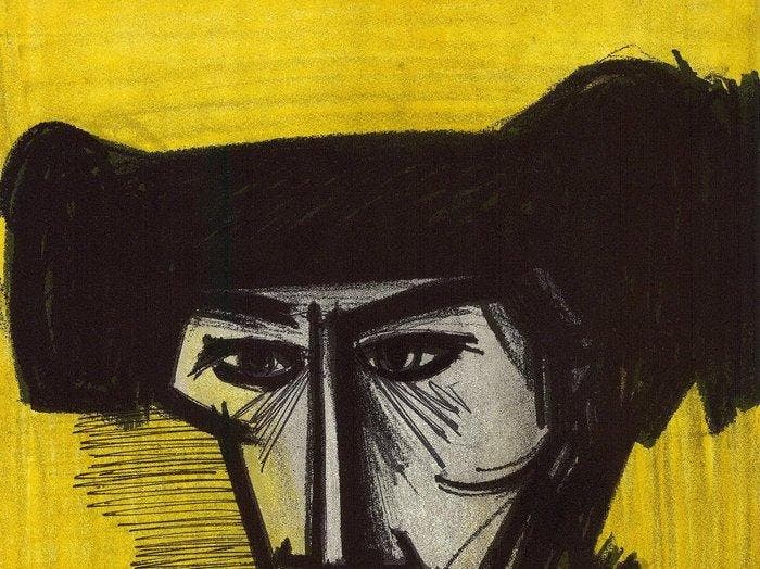 Bernard Buffet (1928-1999) - Le Torero au fond jaune, Antiquités & Art, Antiquités | Autres Antiquités
