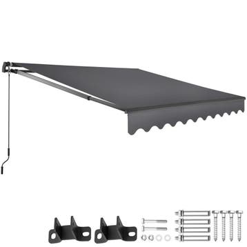 tectake Zonnescherm Ornella met wandhouder - 250 x 200 cm, d, Tuin en Terras, Verzenden, Nieuw