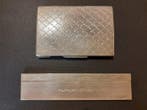 Art Deco Toiletset (2) - .800 zilver - Poederdoos en kam, Antiek en Kunst