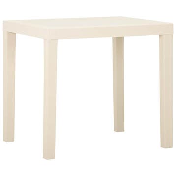 vidaXL Tuintafel 79x65x72 cm kunststof wit, Jardin & Terrasse, Tables de jardin, Verzenden