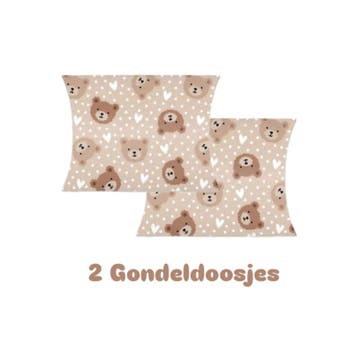 2x Gondeldoosje - little Bears - beren - baby - geboorte -, Ophalen of Verzenden, Cadeauzakje
