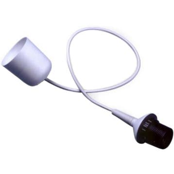 Witte LED Hanglamp - Stoffen LED Hanglamp met E27 Fitting |, Verzenden