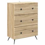 vidaXL Ladekast Sonoma Eiken 66 x 34,5 x 90 cm Bewerkt hout, Verzenden