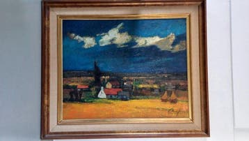 Maurits Schelck (1901-1978) - Landschap te Latem, Antiek en Kunst, Kunst | Schilderijen | Klassiek