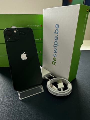iPhone 13 Zwart Als nieuw 128GB 256GB + 3 jaar garantie, Zwart, IPhone 13, Ophalen of Verzenden, Zo goed als nieuw