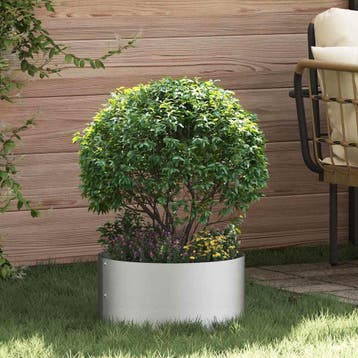 vidaXL Plantenring 5 st Zilver 40 x 40 x 20 cm Roestvrij, Tuin en Terras, Verzenden, Nieuw