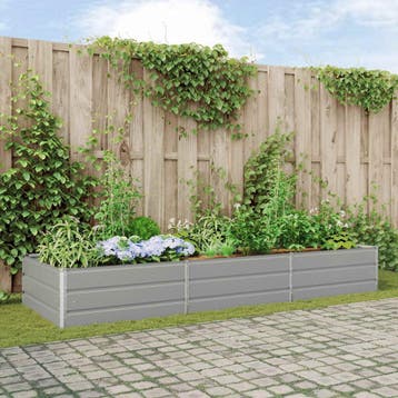 vidaXL Plantenbak Lichtgrijs 290 x 100 x 45 cm, Jardin & Terrasse, Verzenden