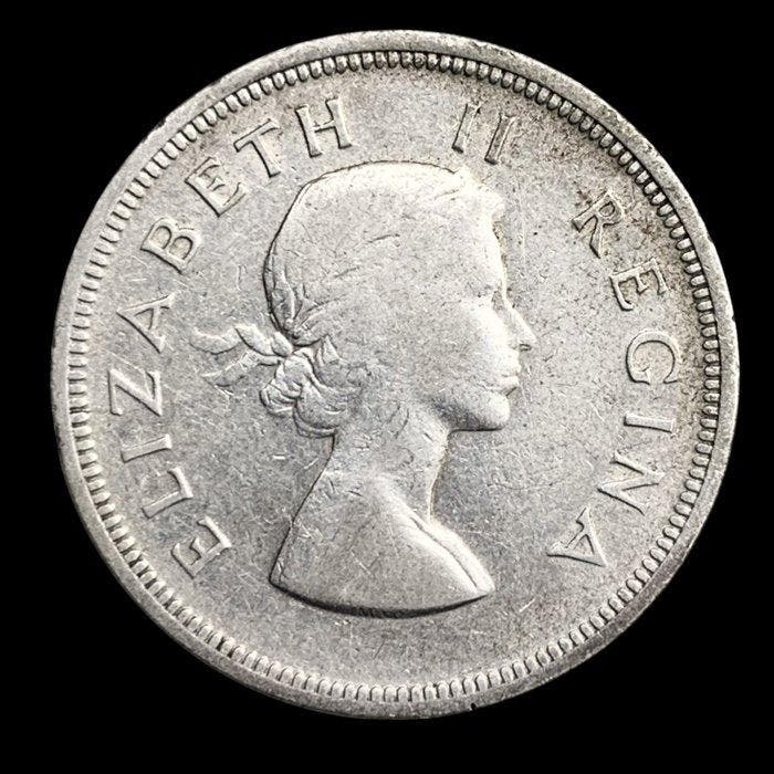 Zuid-Afrika. Silver 2½ Shillings (Elizabeth II) Coin 1958, Timbres & Monnaies, Monnaies | Europe | Monnaies non-euro