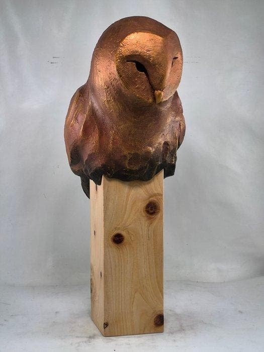 Federico Alibrio - Threshold Guardian - Barn Owl, Antiquités & Art, Art | Objets design