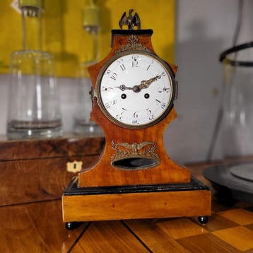 Tafelklok - Antiek Hout, Messing - 1800-1850, 1850-1900