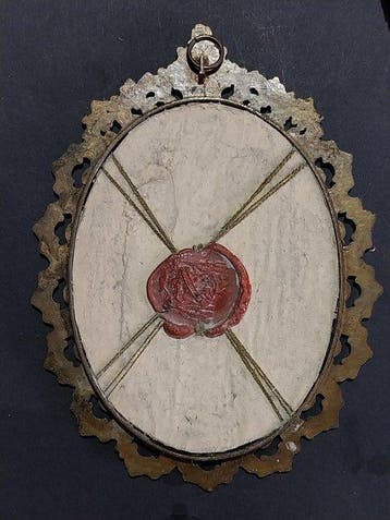 Reliekhouder - Brons, Glas, Hout, Textiel, Papier - 20e eeuw, Antiek en Kunst