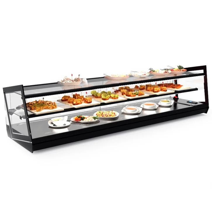 Tapasvitrine | KUBE | Zwart | +2°C/+6°C | Statisch | 2, Zakelijke goederen, Horeca | Keukenapparatuur, Nieuw in verpakking, Verzenden