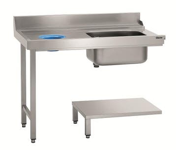 Aanvoertafel DS LI1BAS | 1 spoelbak rechts en opstaande, Verzenden