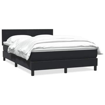 vidaXL Boxspring met matras fluweel zwart 160x210 cm, Verzenden, Nieuw