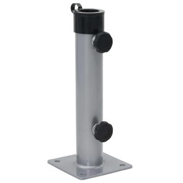 vidaXL Parasolvoet voor Ø38/48 mm stok staal zilverkleurig, Tuin en Terras, Parasols, Verzenden, Nieuw
