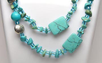 Turquoise - Blauwe Turkoois - 60,2 g - Halsketting