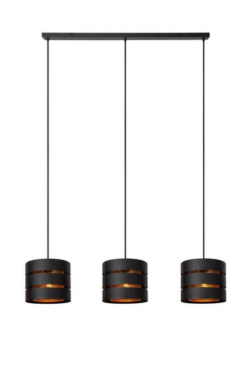Hanglamp Lucide ROSAS -  - 3xE27 - Zwart, Verzenden, Nieuw
