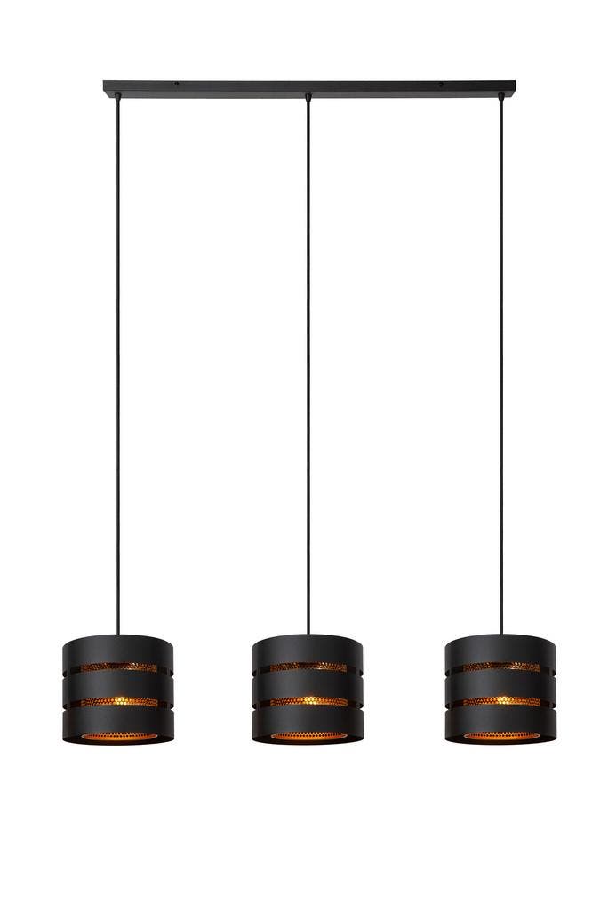 Hanglamp Lucide ROSAS -  - 3xE27 - Zwart, Huis en Inrichting, Lampen | Hanglampen, Nieuw, Verzenden