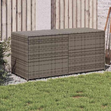 vidaXL Tuinbox 283 L poly rattan grijs, Verzenden