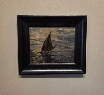 Belgische school (XX) - Vela al tramonto