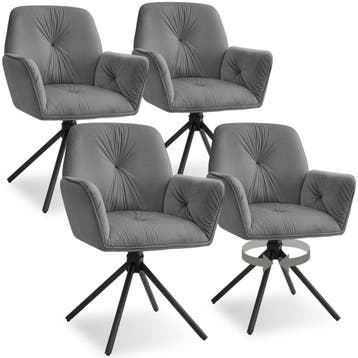Draaibare fauteuil Lenia, gestoffeerd, Verzenden