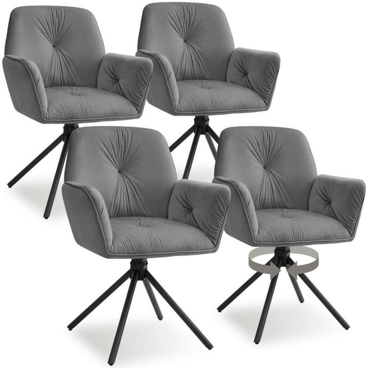 Draaibare fauteuil Lenia, gestoffeerd, Maison & Meubles, Chaises, Envoi