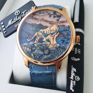 Mathey-Tissot - TIGER - Handcrafted 18K Gold - Swiss