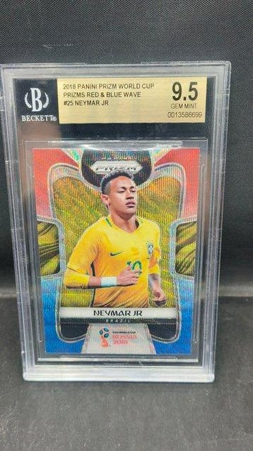 2018 Panini 2018 Panini Prizm World Cup Neymar Jr Red Blue, Nieuw