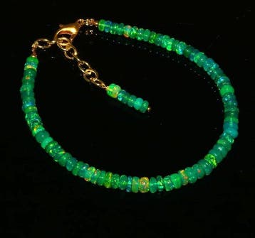 Zilver - Kralenarmband - Prachtige opaalarmband
