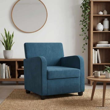 vidaXL Fauteuil Blauw fluweel, Verzenden