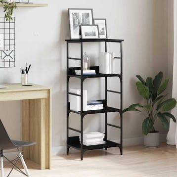 vidaXL Boekenplank Zwart Eiken 50 x 33 x 117,5 cm Bewerkt, Verzenden, Nieuw